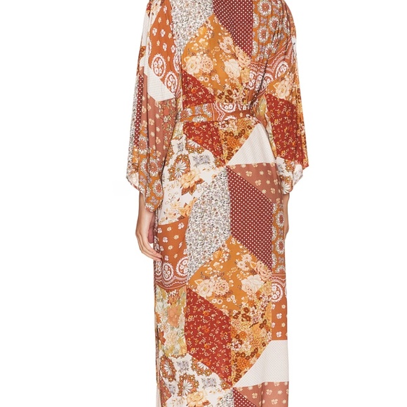 SPELL Cha Cha Maxi Robe Kimono Duster in Brown Sugar - Size S-M - NWT - Picture 6 of 10